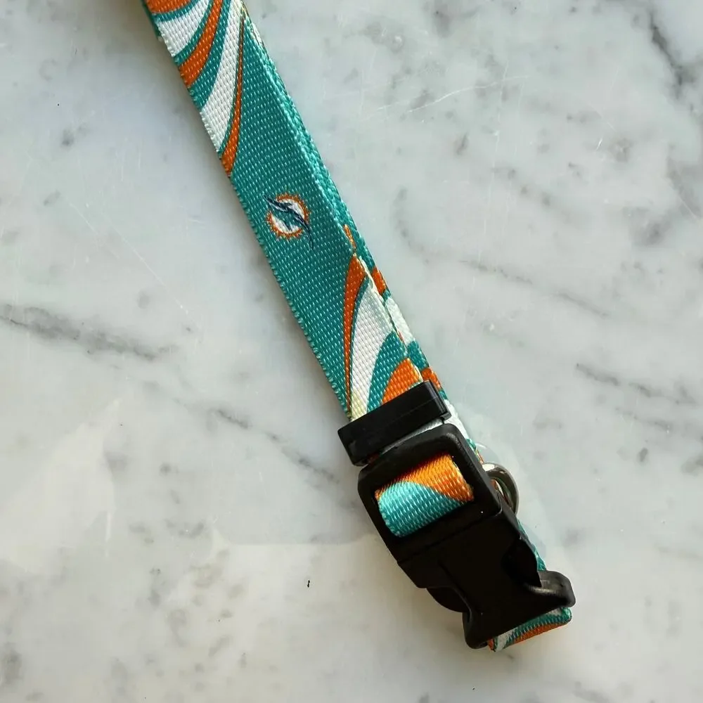 NFL Miami Dolphins Hunter Pet Gear Adjustable Dog Collar Medium NWT